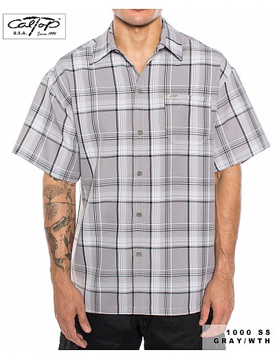 1000 S/S Plaid Color Base : Gray-White